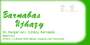 barnabas ujhazy business card