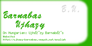 barnabas ujhazy business card